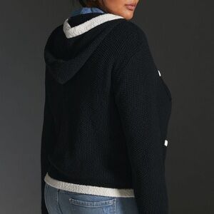 Anthropologie Maeve Two Toned Cardigan with Hood